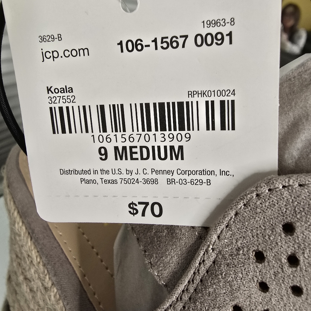 Liz Claiborne  NWT Taupe Hadley Koala  Memory Foam Wedge size 9M - Picture 7 of 16